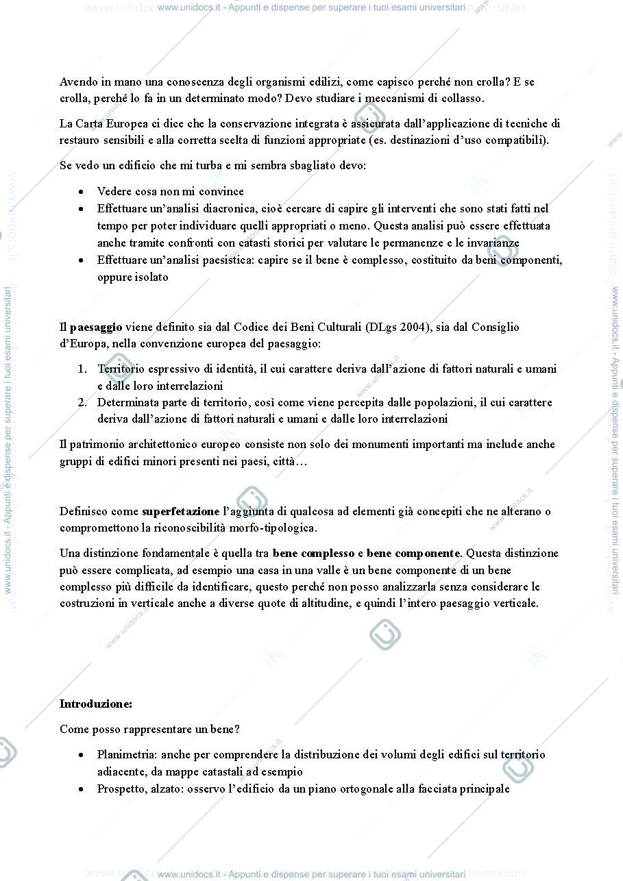 Anteprima pagina 2 — Appunti Analisi e Diagnostica dei Beni Culturali Architettonici