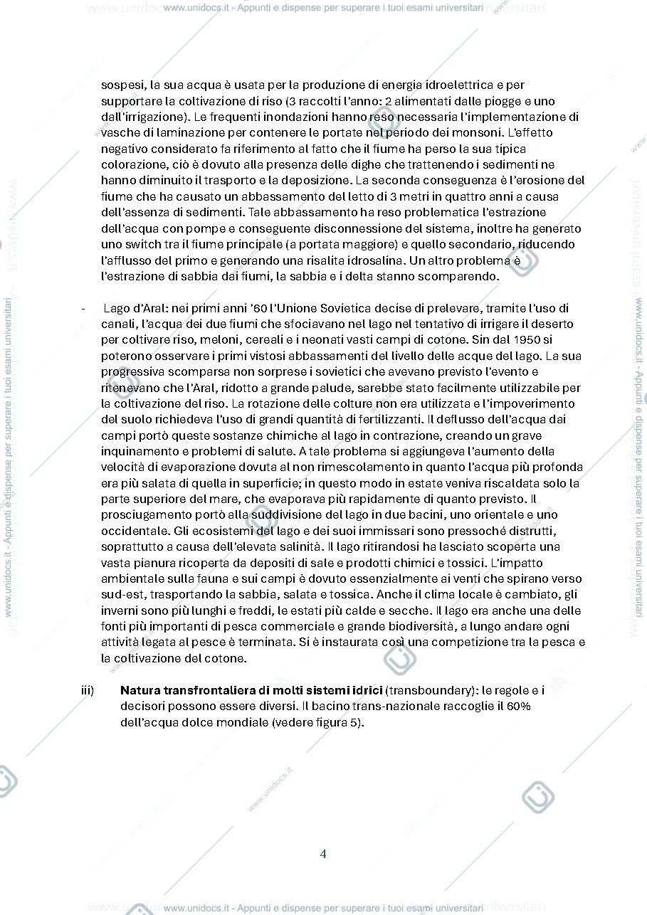 Anteprima pagina 4 — Analisi e gestione delle risorse naturali - dispensa