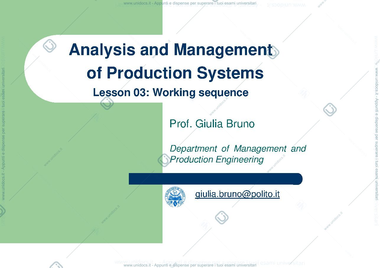 Anteprima pagina 1 — Product sequence