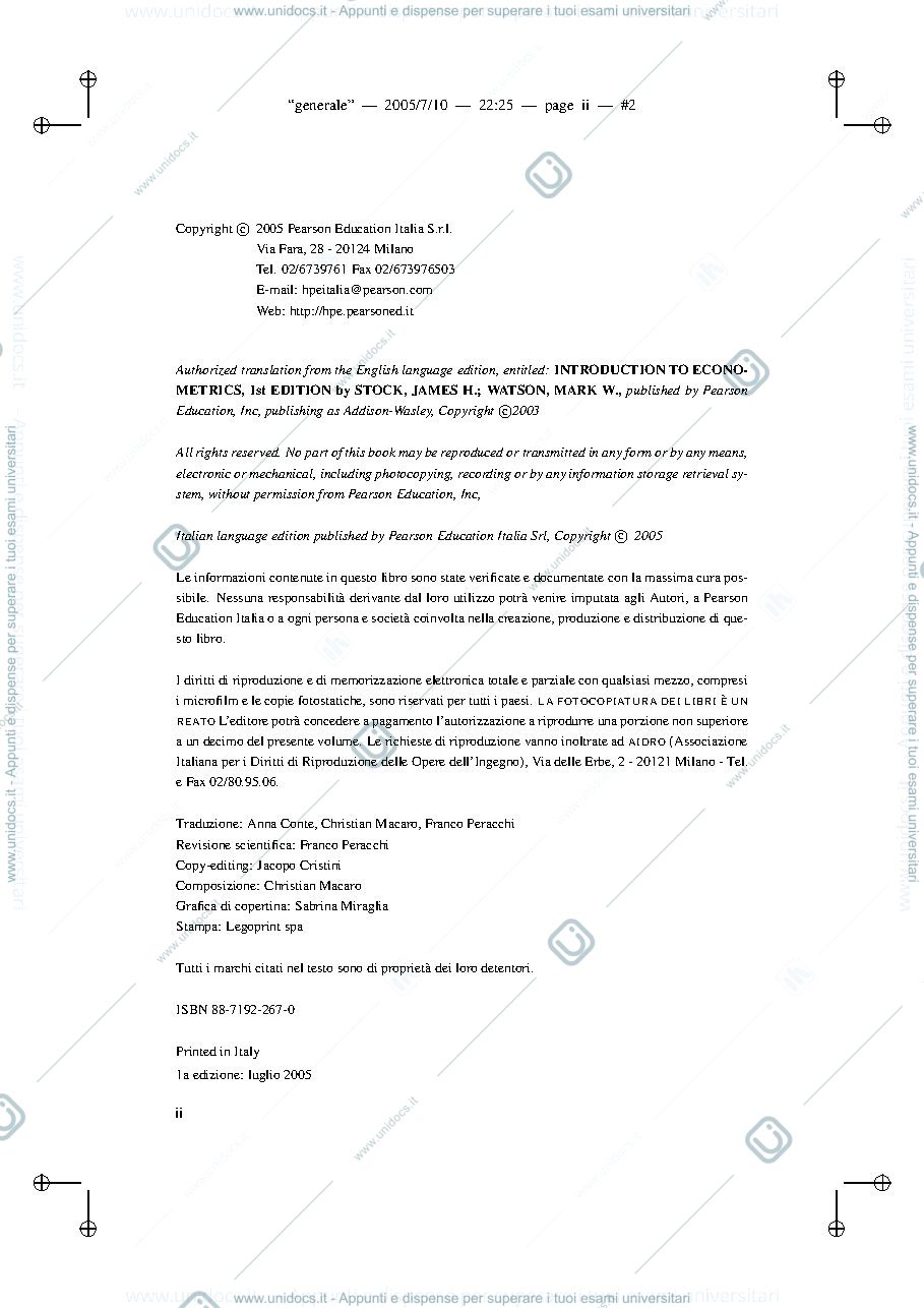 Anteprima pagina 2 — libro di econometria