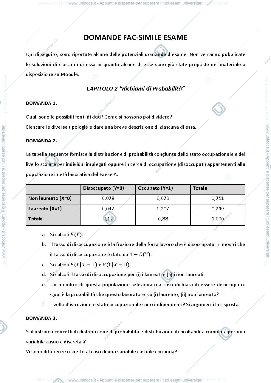 Anteprima pagina 1 — domande fac-simile esame AEMF