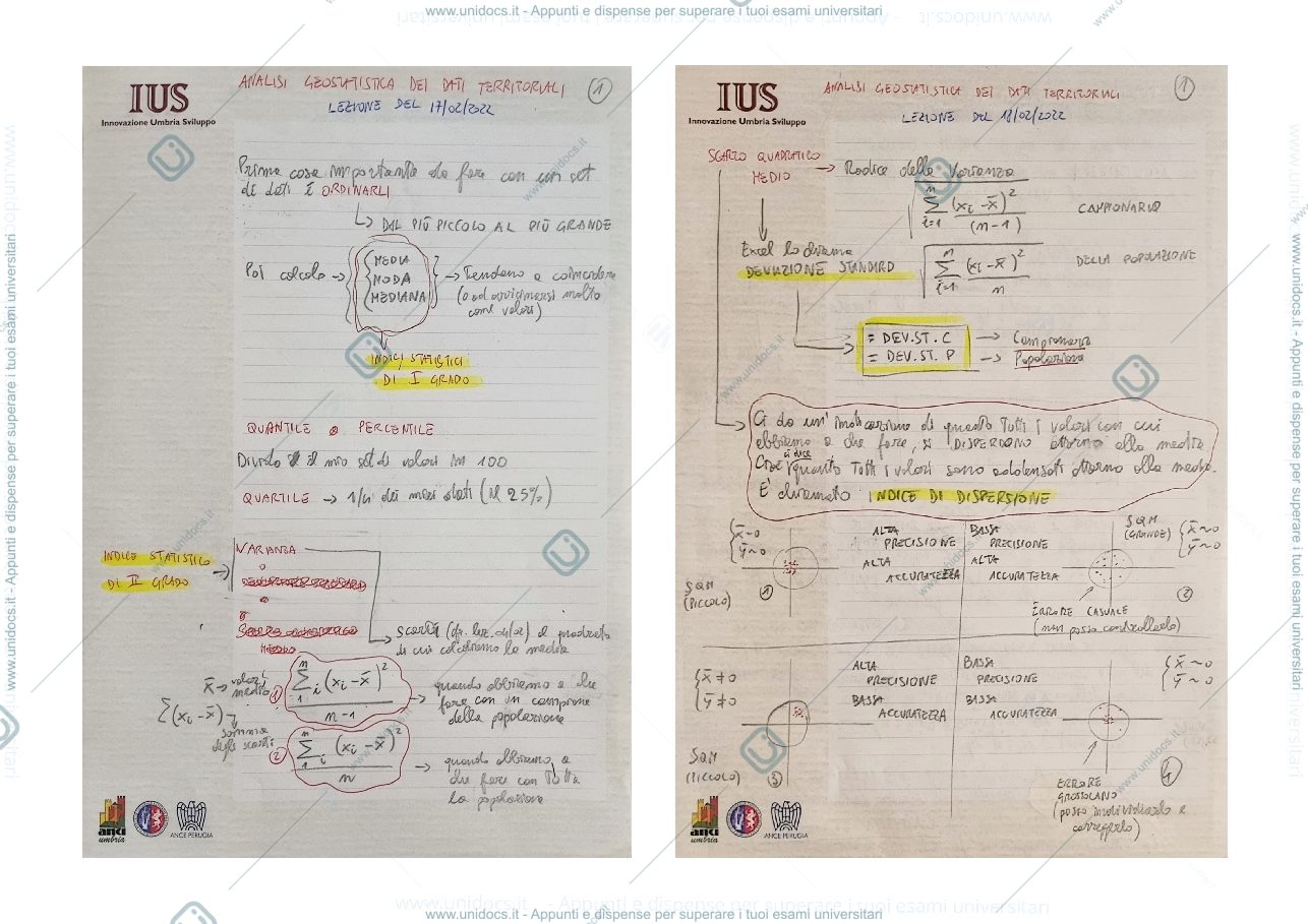 Anteprima pagina 3 — Appunti Analisi Geostatistica dei Dati Territoriali