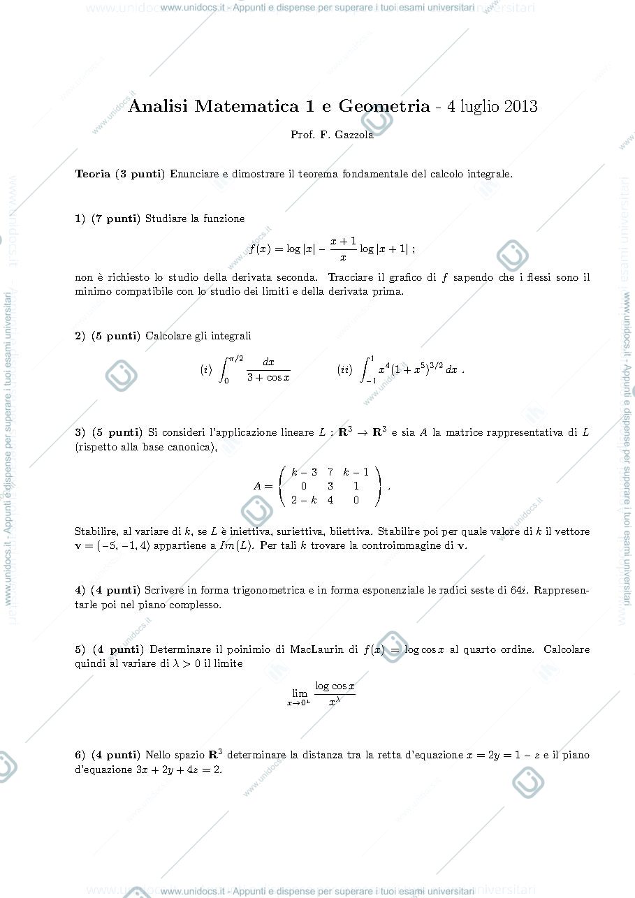 Anteprima pagina 3 — esercizi per corso Analisi 1 prof.Pata