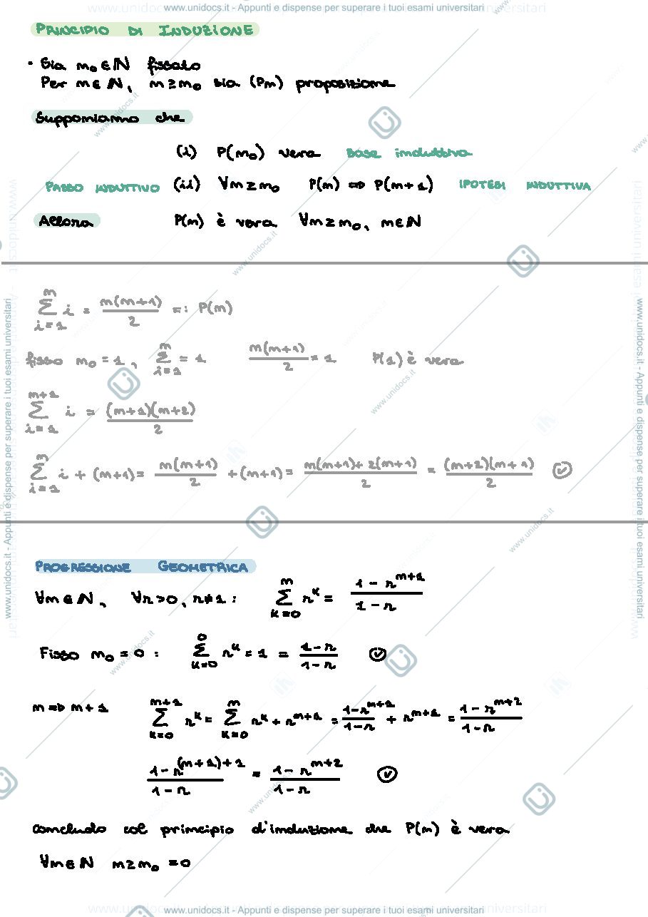 Anteprima pagina 1 — Appunti DI analisi I