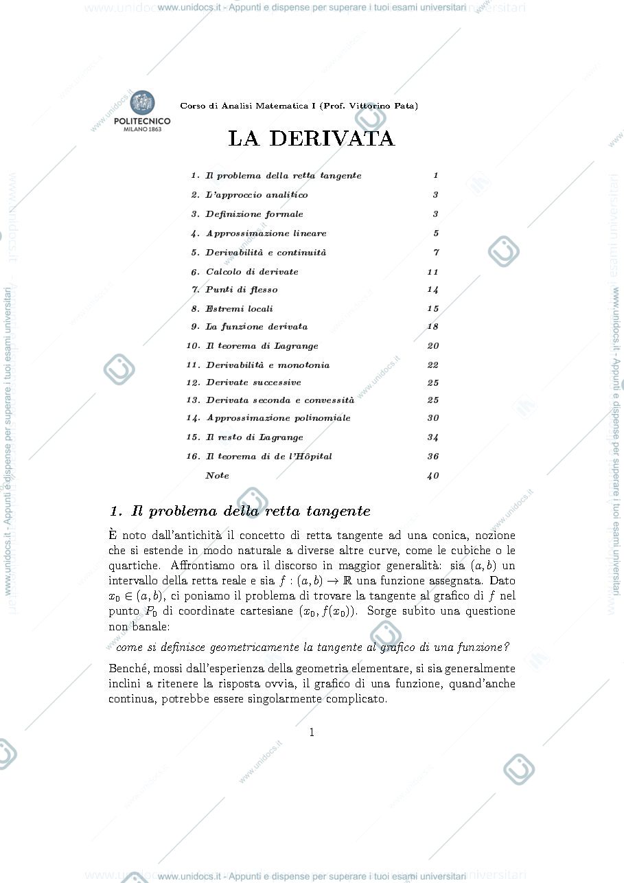Anteprima pagina 1 — Derivata Prof:Pata