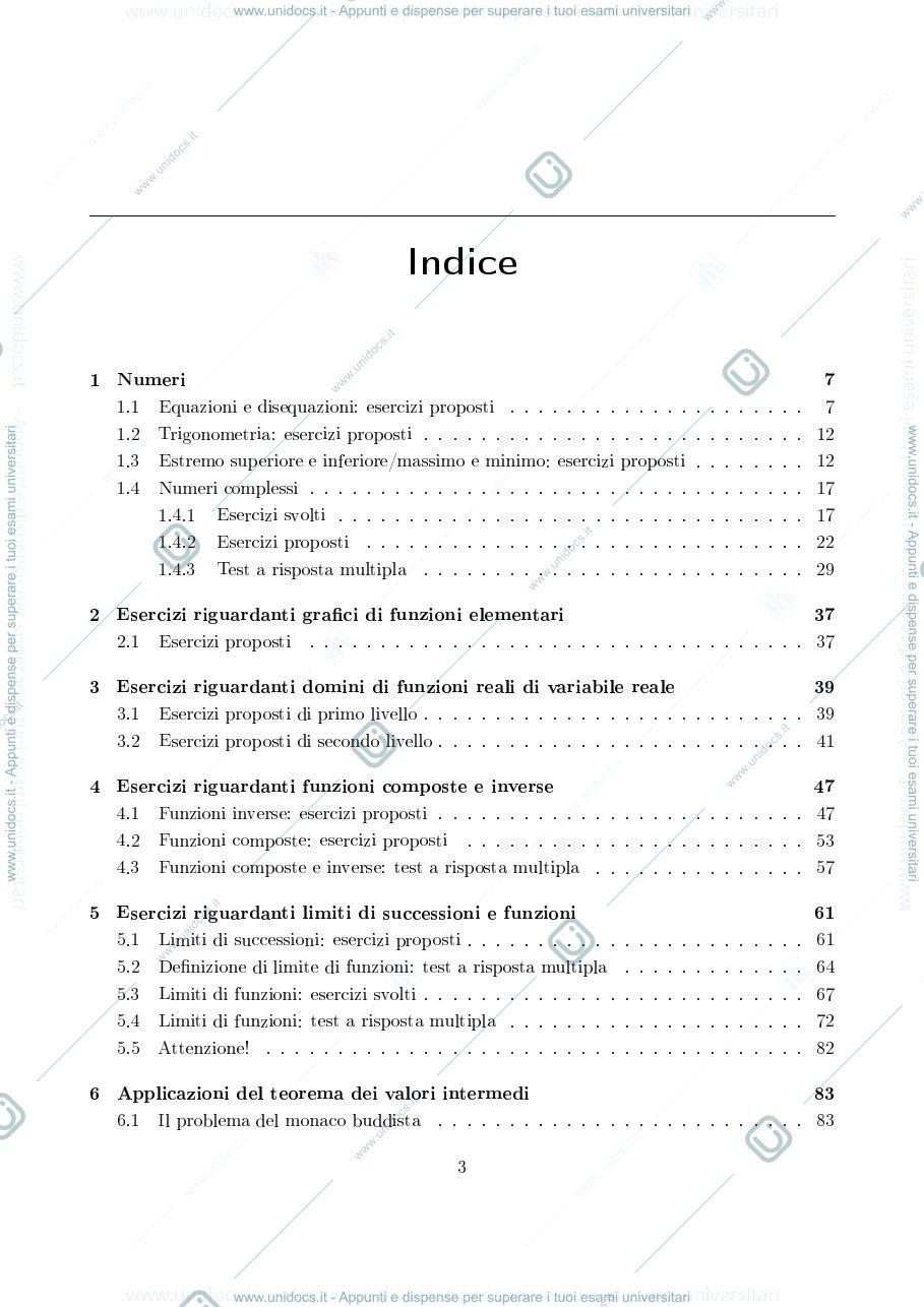 Anteprima pagina 5 — esercizi corso Analisi 1 prof.Pata