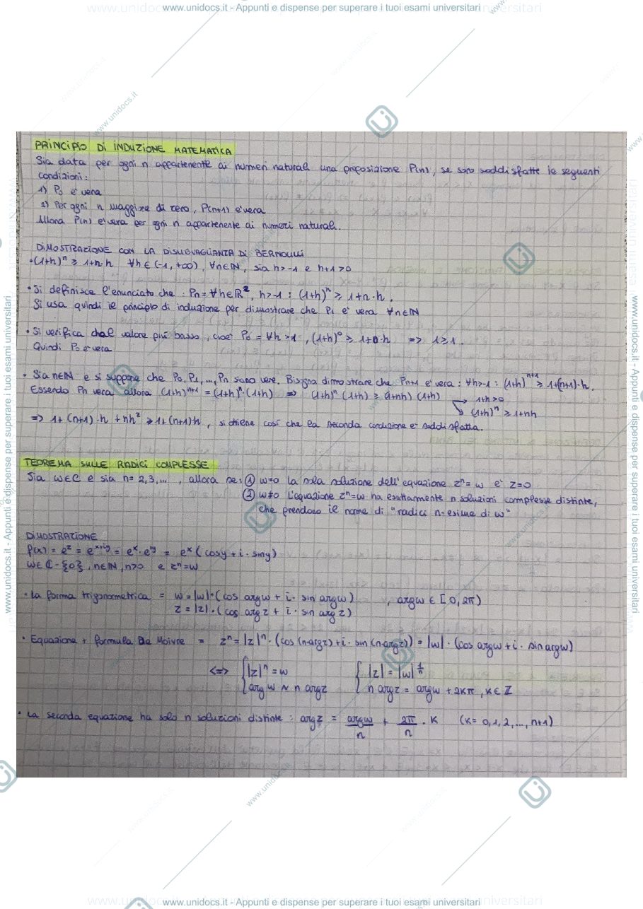 Anteprima pagina 1 — prime definizioni 