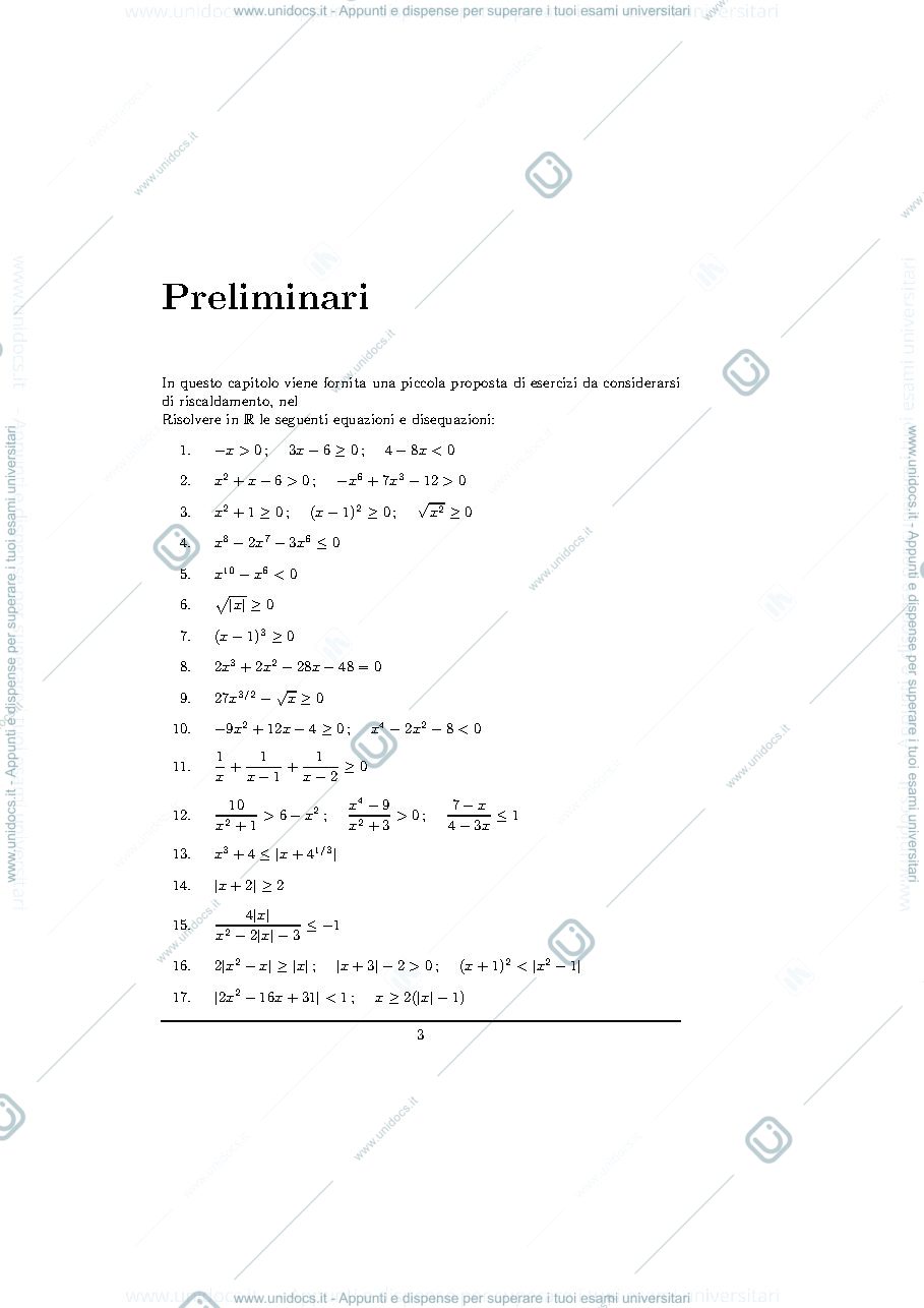 Anteprima pagina 3 — esercizi per corso Analisi 1 prof.Pata