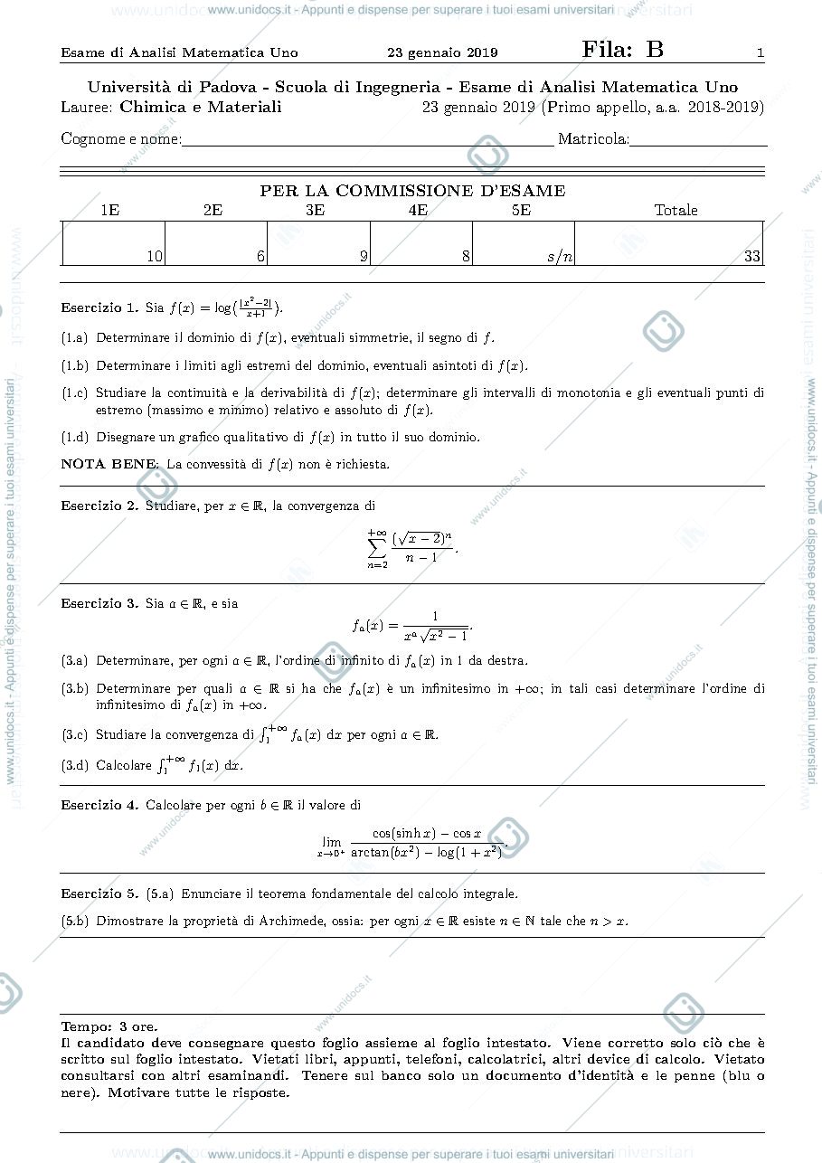 Anteprima pagina 2 — Esami di analisi 1