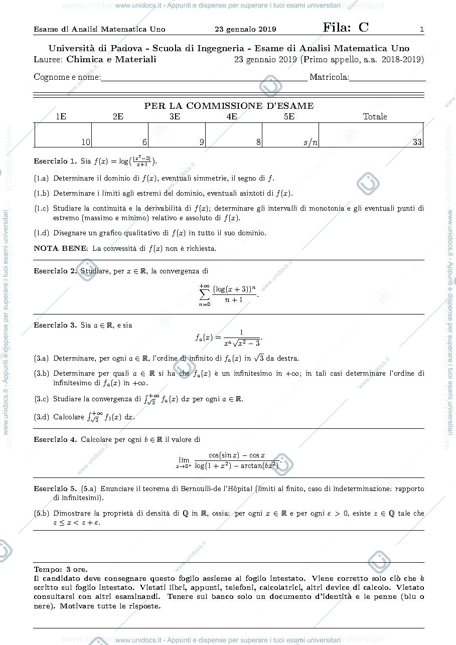 Anteprima pagina 3 — Esami di analisi 1