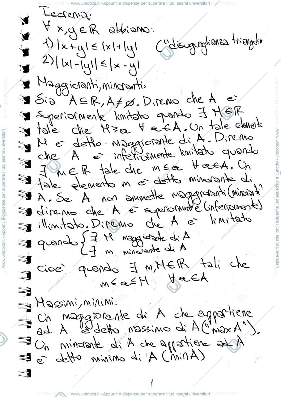 Anteprima pagina 3 — Analisi matematica 1- definizioni e teoremi