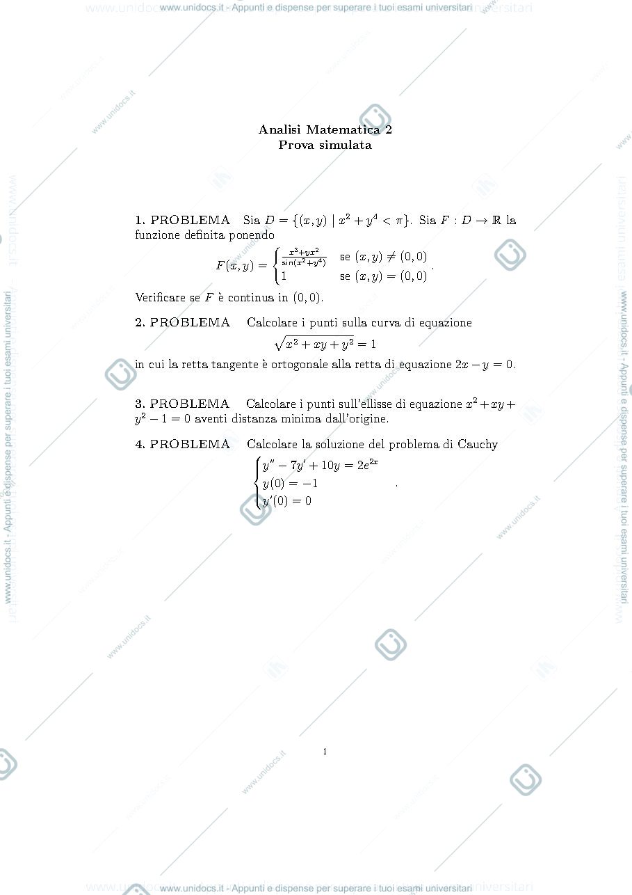 Anteprima pagina 1 — PREPARAZIONE PRIMA PROVA esercizi prof: Möseneder Frajria Pierluigi