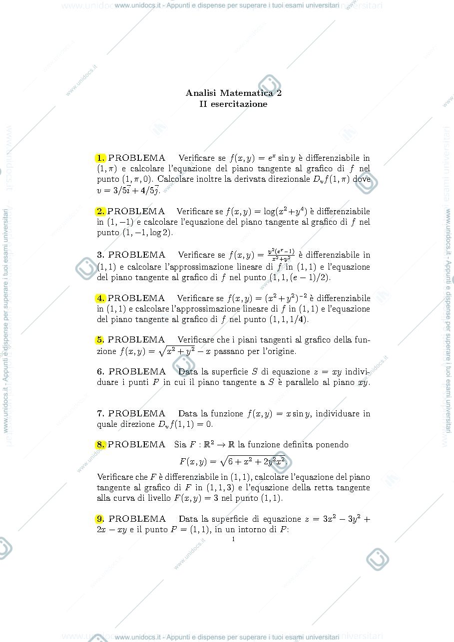 Anteprima pagina 1 — ESERCITAZIONE 2 esercizi prof: Möseneder Frajria Pierluigi