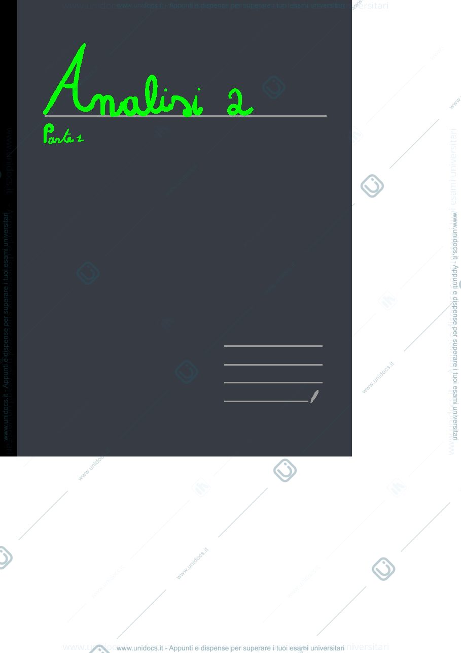 Anteprima pagina 1 — Appunti Analisi 2, parte 1