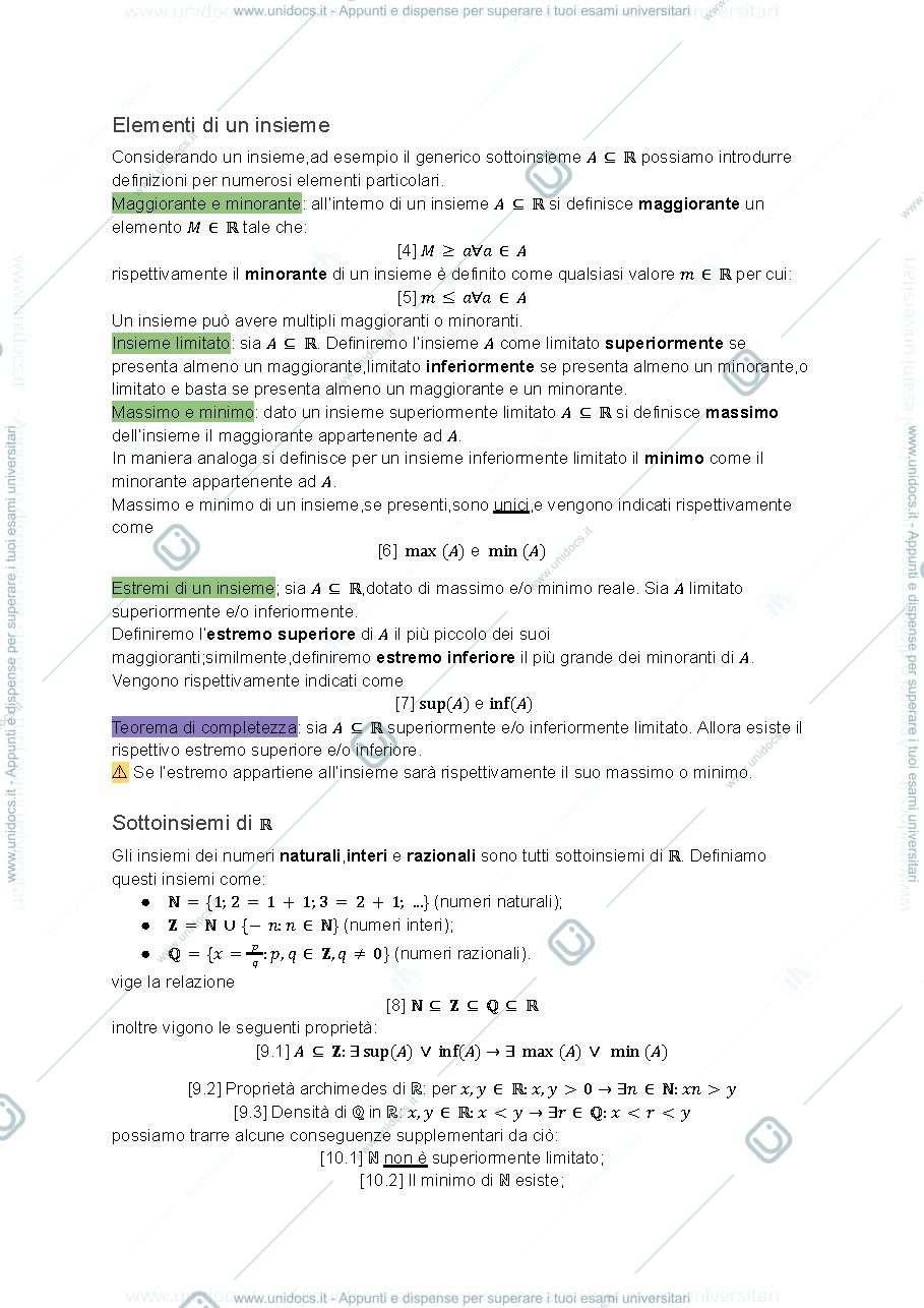 Anteprima pagina 2 — Riassunto Analisi 1 (Biagi)