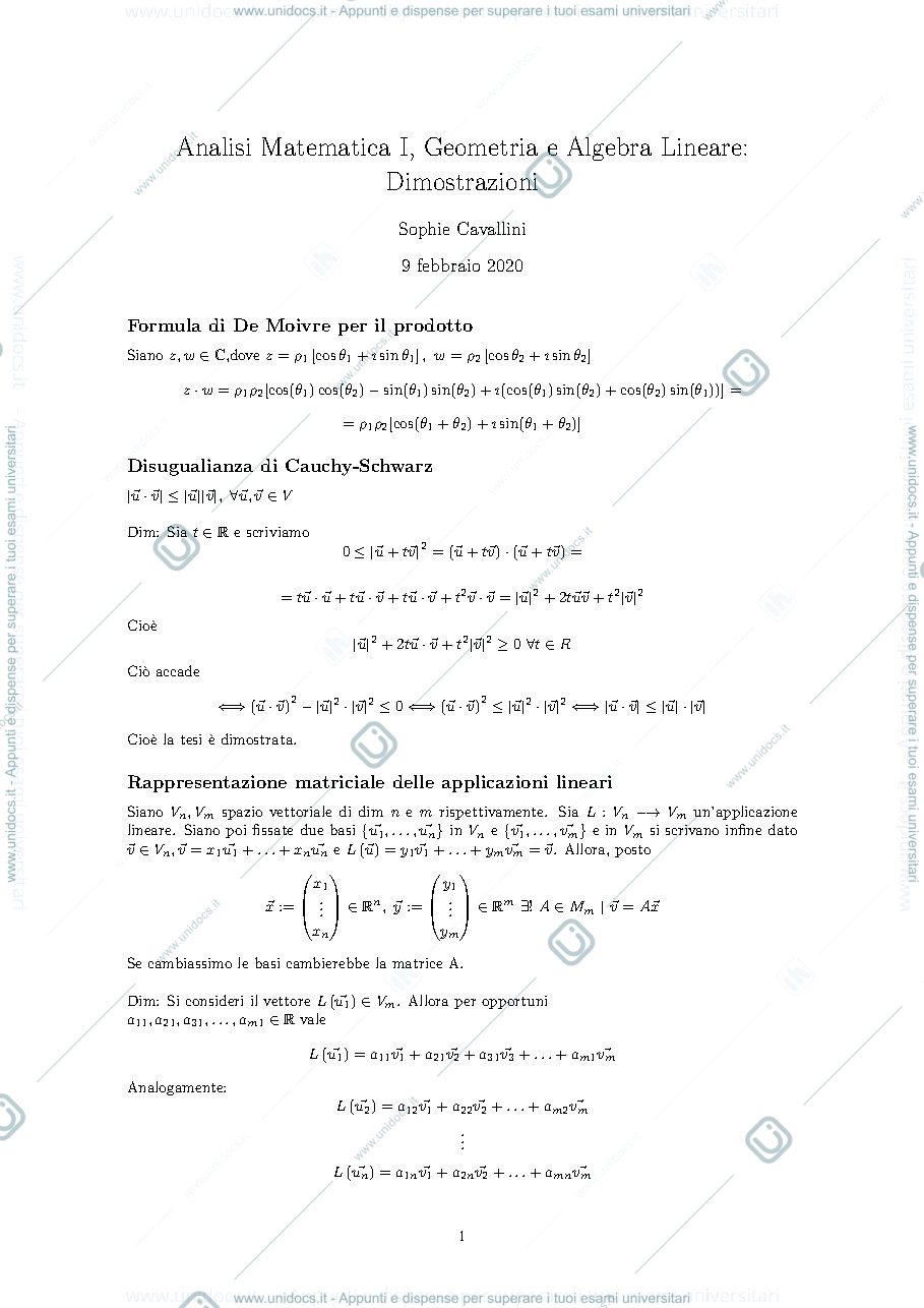 Anteprima pagina 1 — Teoremi e Dimostrazioni