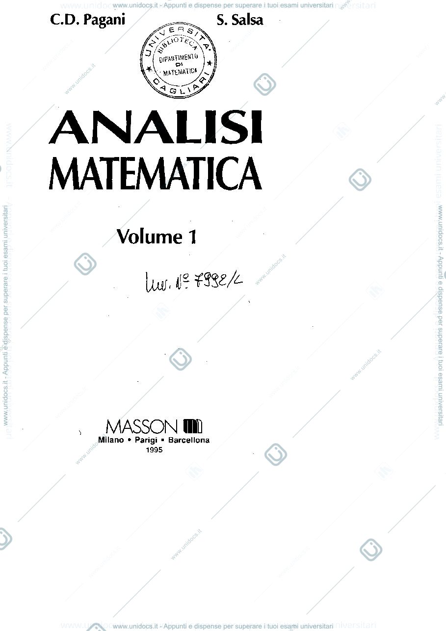 Anteprima pagina 2 — Analisi 1 Pagani Salsa