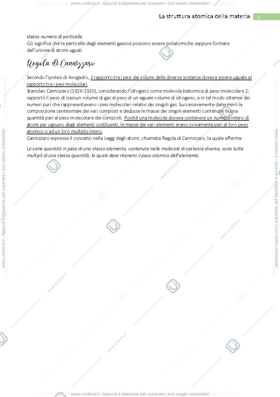 Anteprima pagina 3 — Struttura della materia e dell'atomo