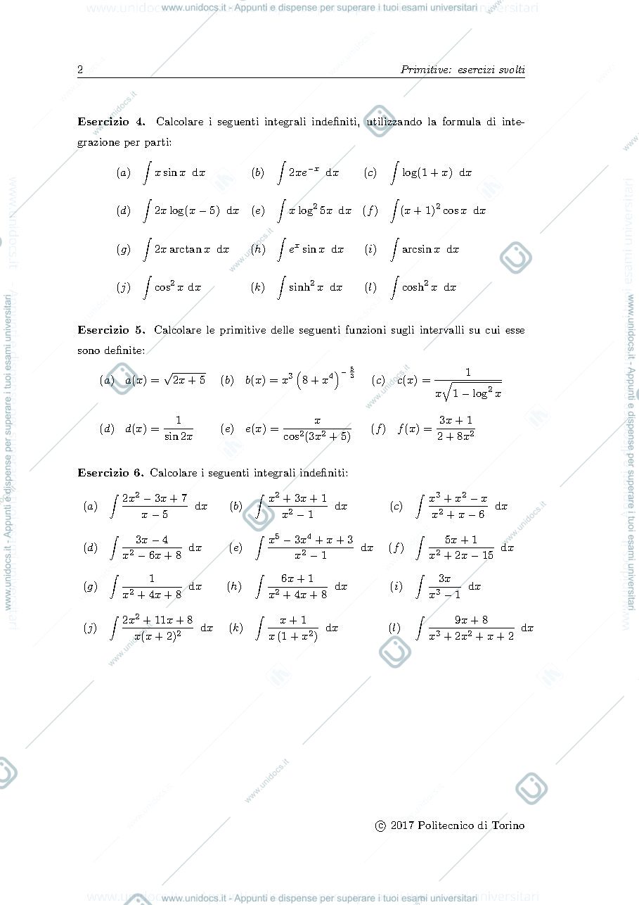 Anteprima pagina 2 — esercizi analisi I