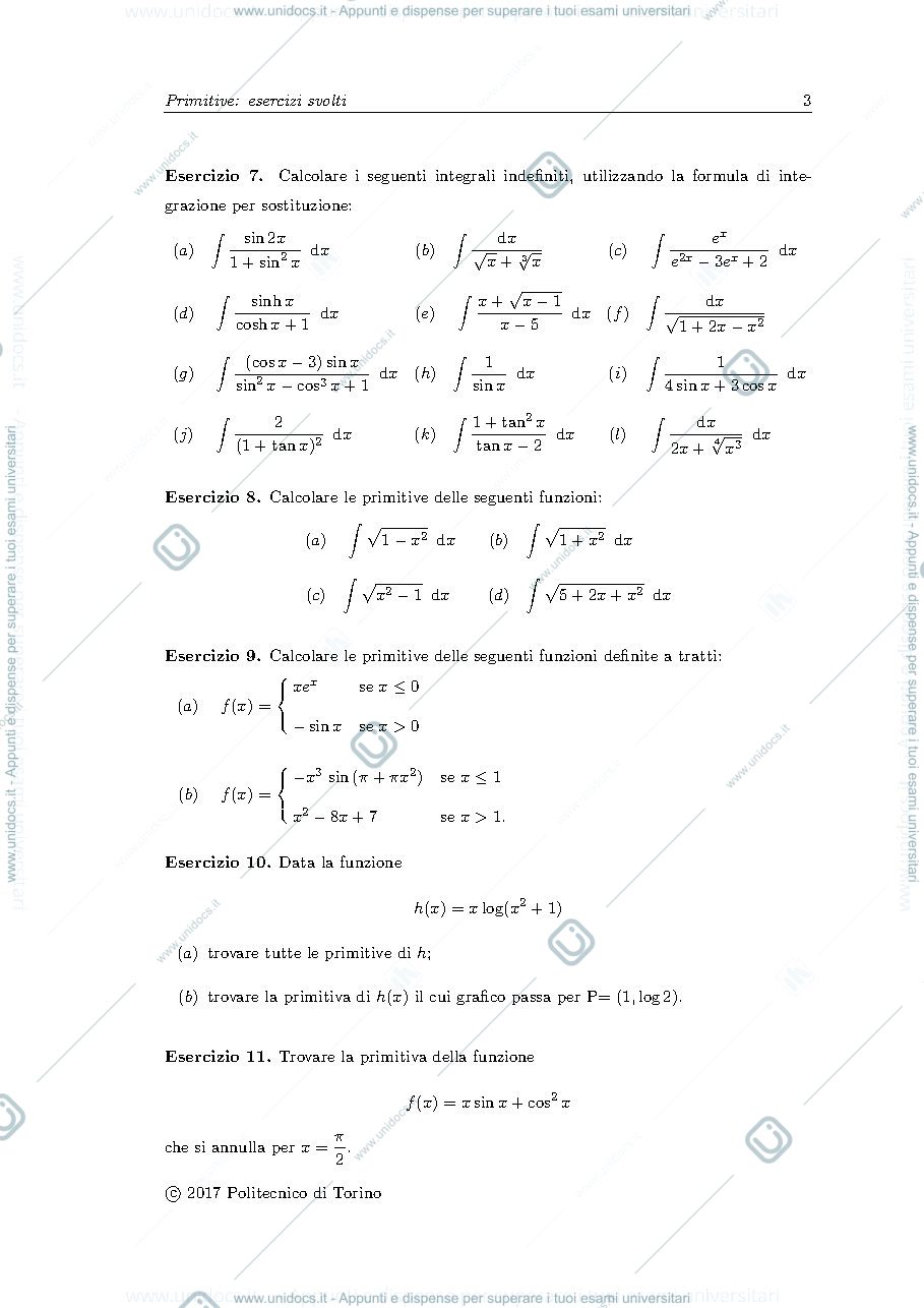 Anteprima pagina 3 — esercizi analisi I