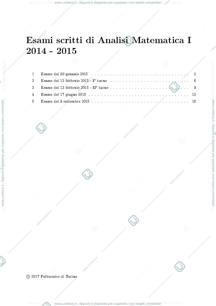 Anteprima pagina 1 — Temi d'esame a.a. 2014-2015