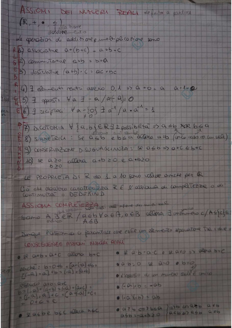 Anteprima pagina 3 — ANALISI MATEMATICA I 