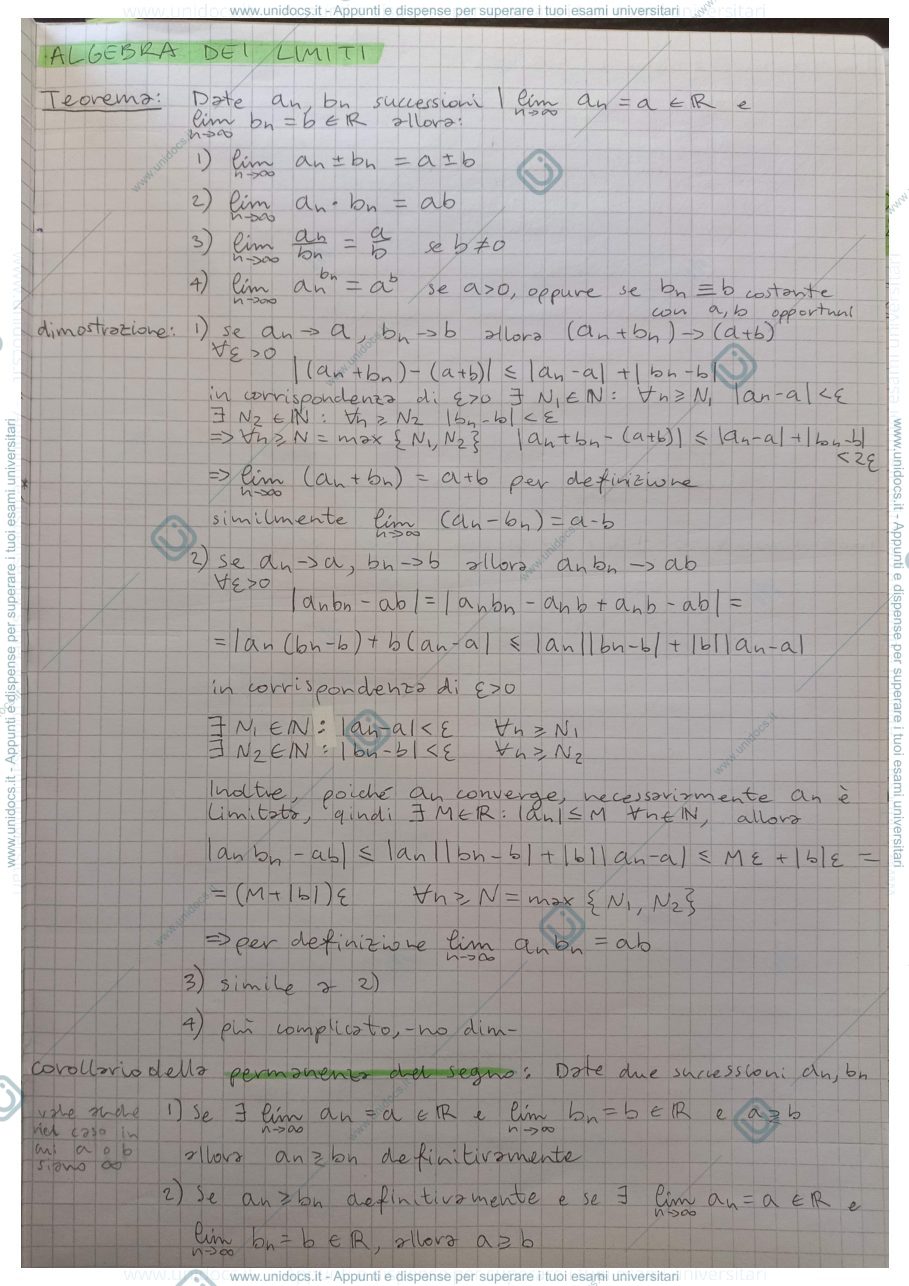 Anteprima pagina 1 — Analisi Matematica 1 (Monticelli) parte 2/3