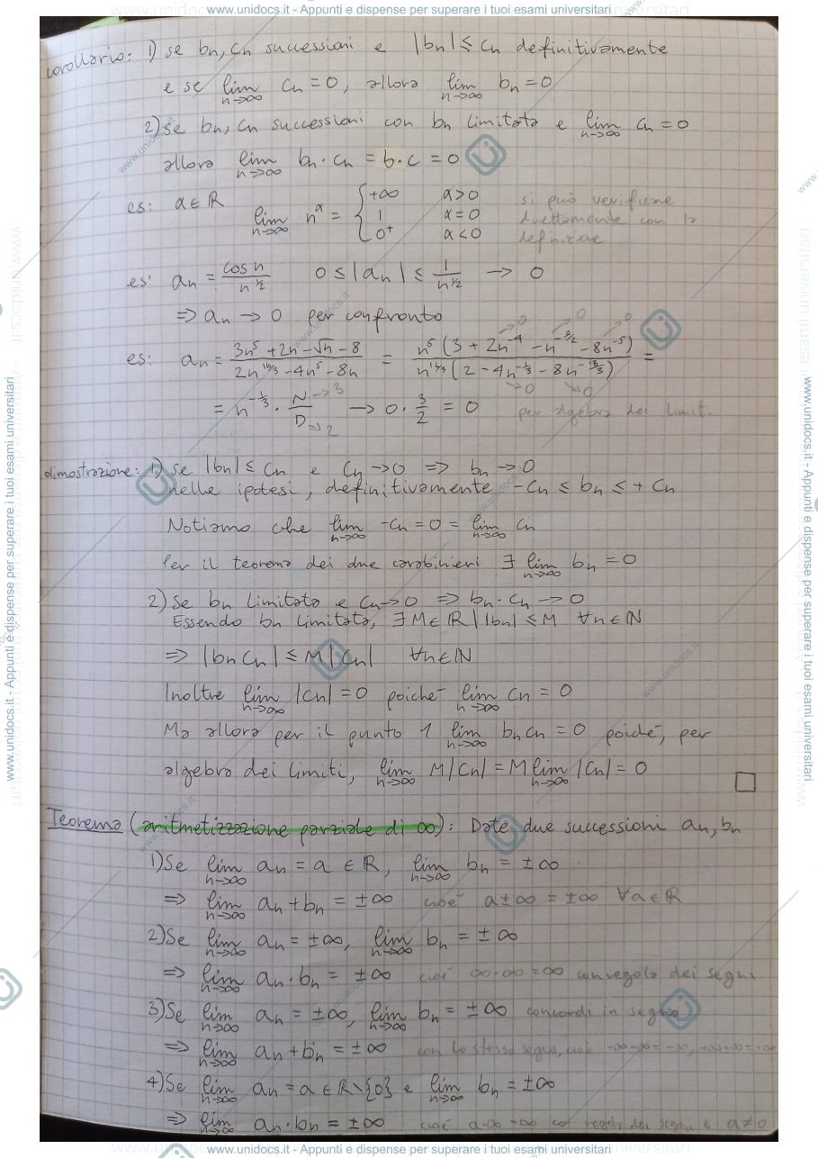 Anteprima pagina 3 — Analisi Matematica 1 (Monticelli) parte 2/3