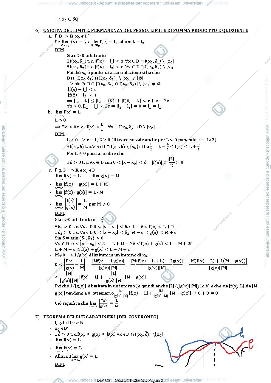 Anteprima pagina 2 — Dimostrazioni Analisi