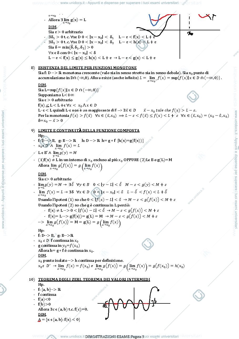 Anteprima pagina 3 — Dimostrazioni Analisi