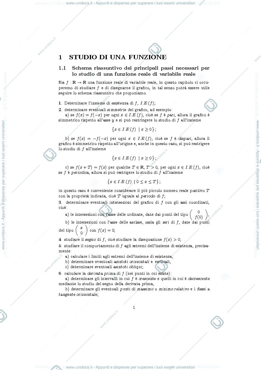 Anteprima pagina 1 — studio di funzione