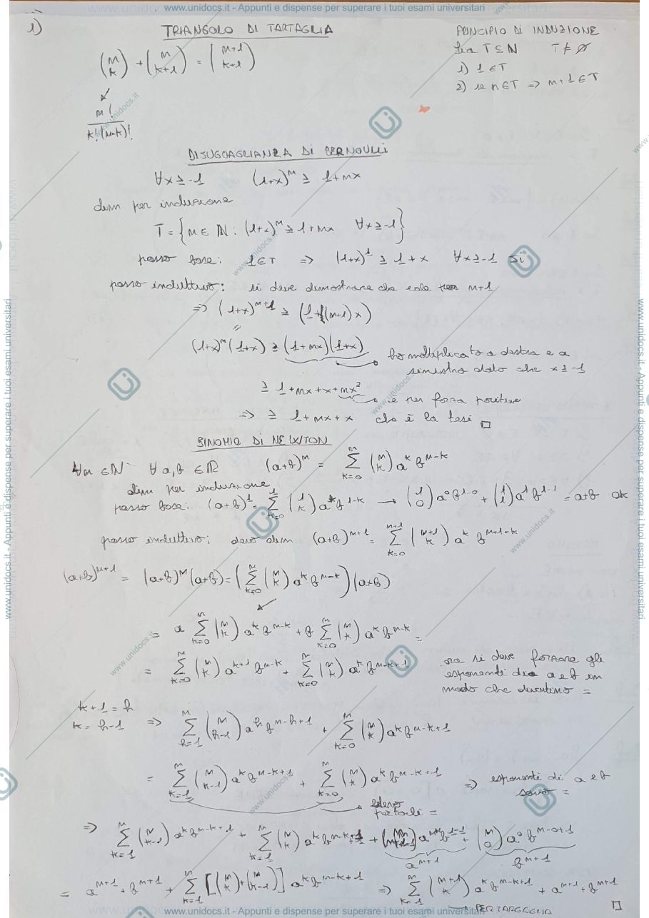 Anteprima pagina 1 — Appunti Analisi 1