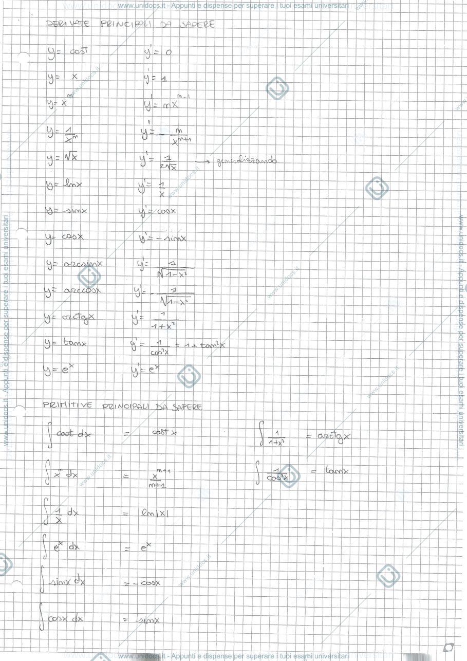 Anteprima pagina 2 — Formulario per esercizi + domande frequenti di teoria