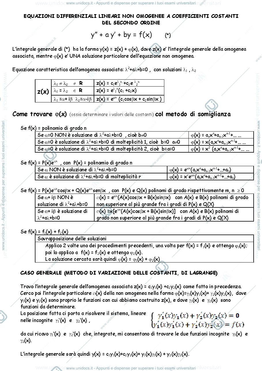 Anteprima pagina 1 — equazioni differenziali