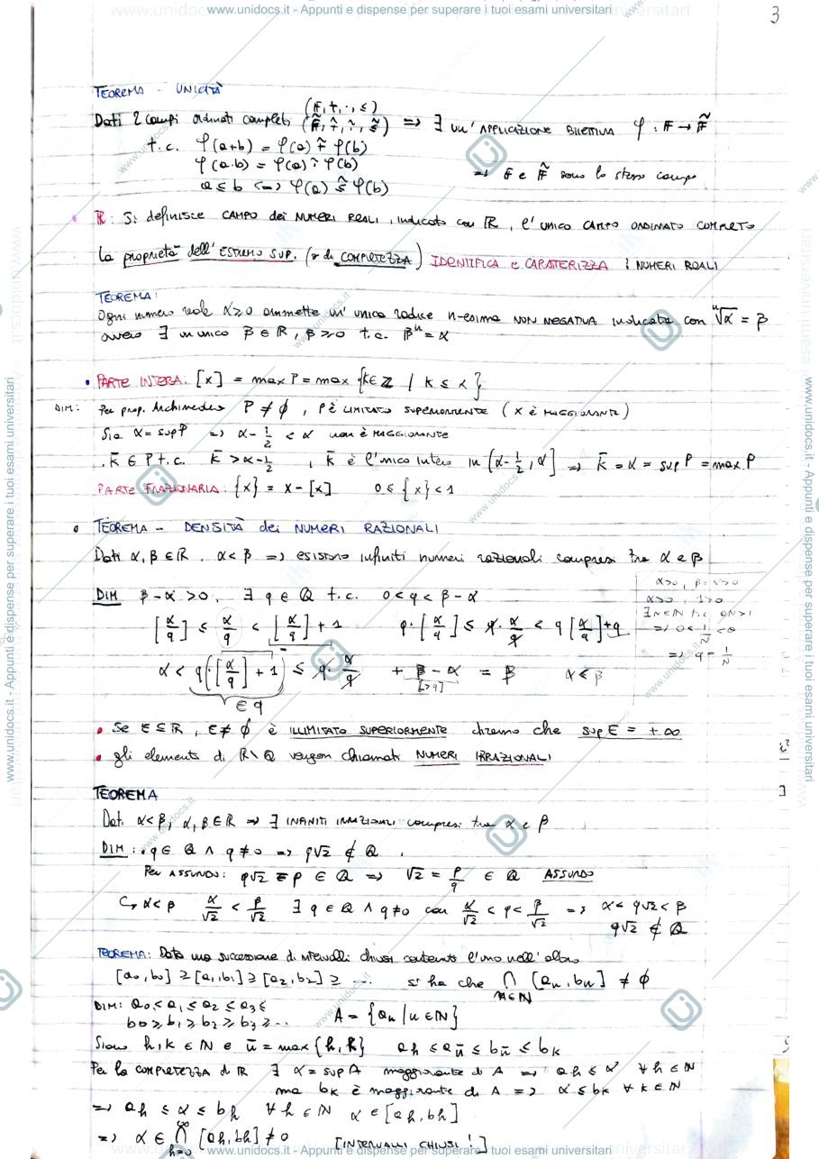 Anteprima pagina 3 — Analisi Matematica 1 Turno1