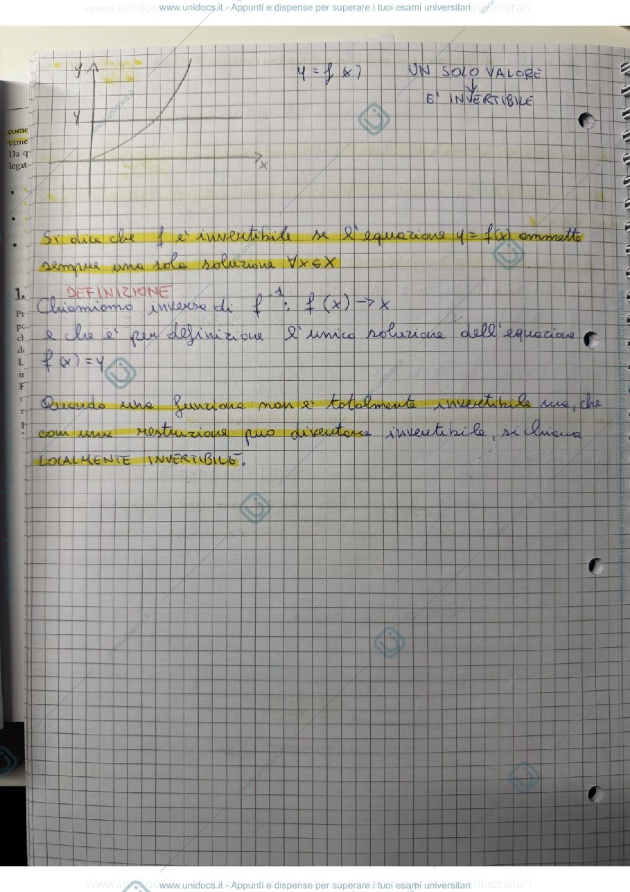 Anteprima pagina 1 — Insiemi e Funzioni 