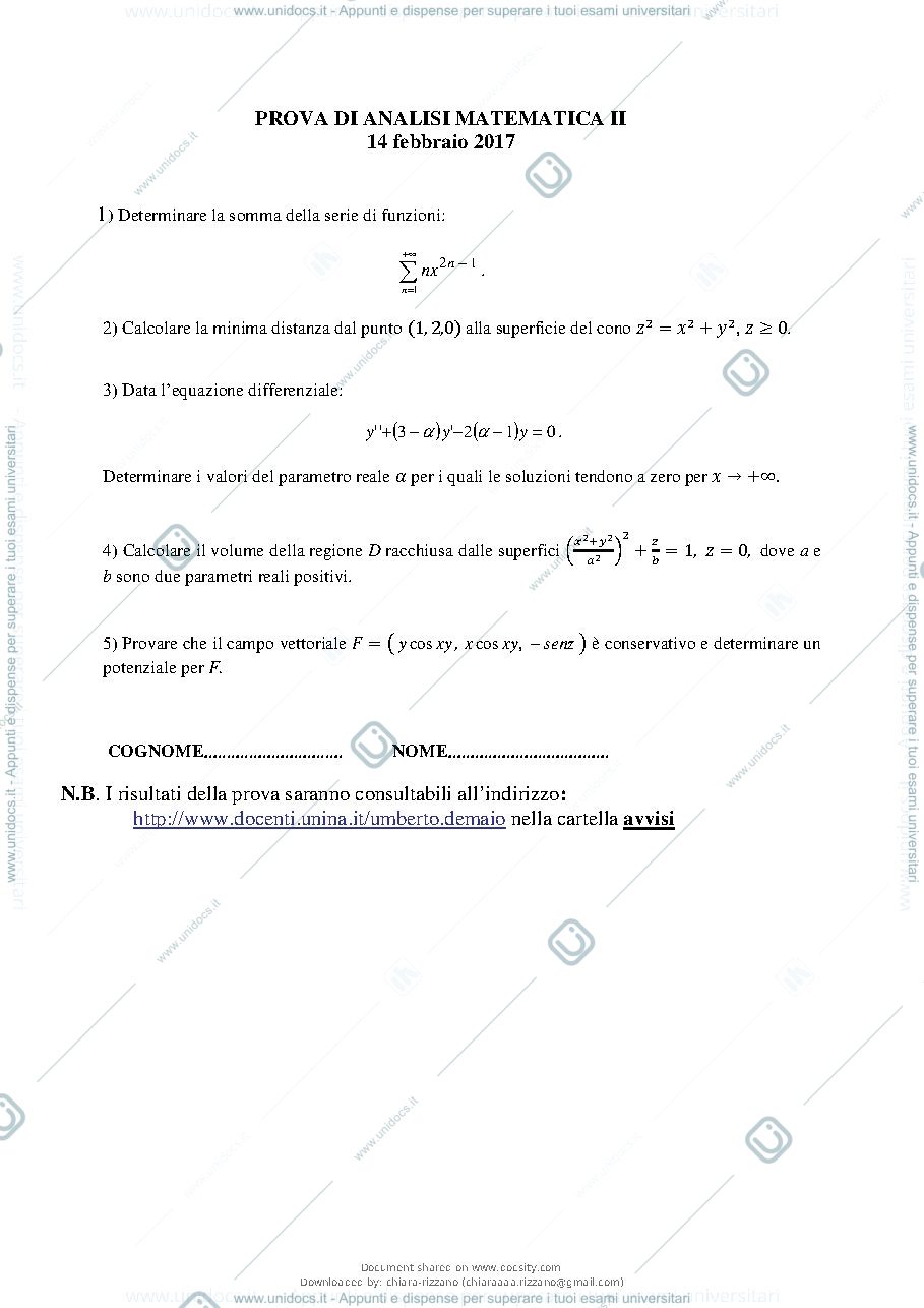 Anteprima pagina 3 — prove esame analisi2