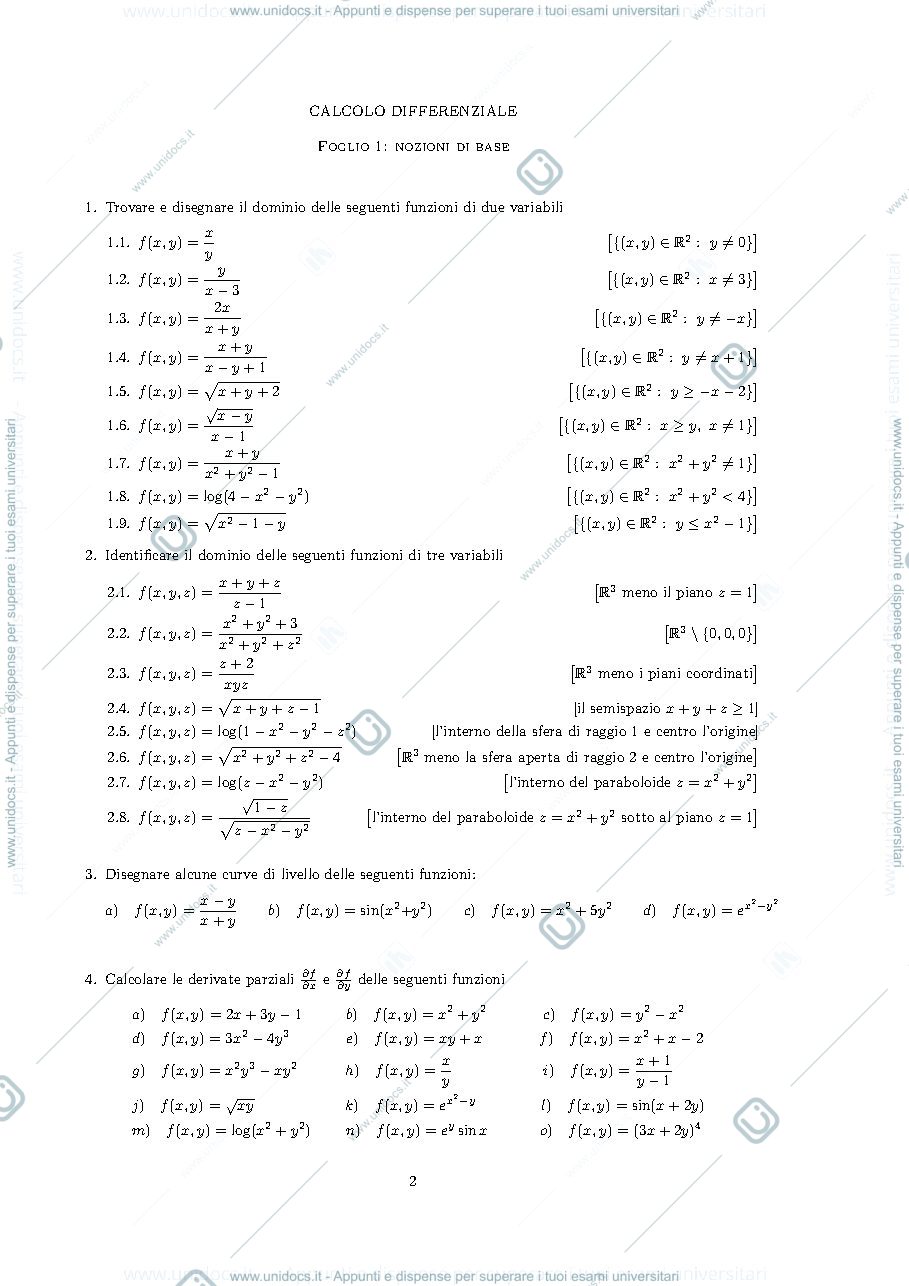 Anteprima pagina 2 — esercizi d esame 