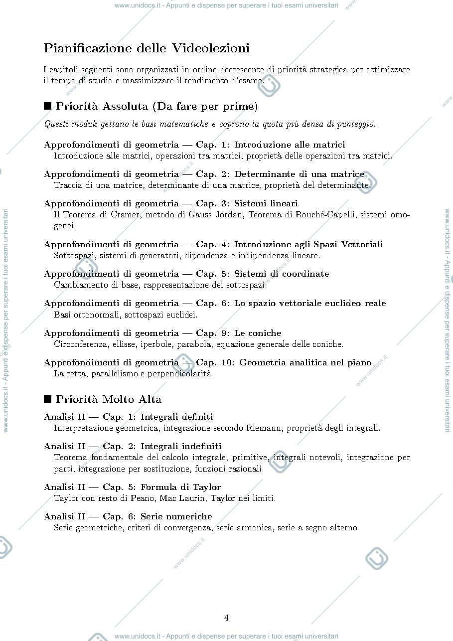 Anteprima pagina 5 — Analisi Matematica 2 MERCATORUM L-8/L8 | GUIDA STRATEGICA + PANIERE | 2025-2026
