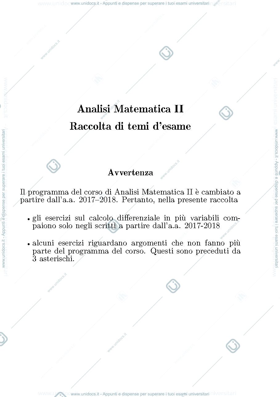 Anteprima pagina 1 — raccolta esami