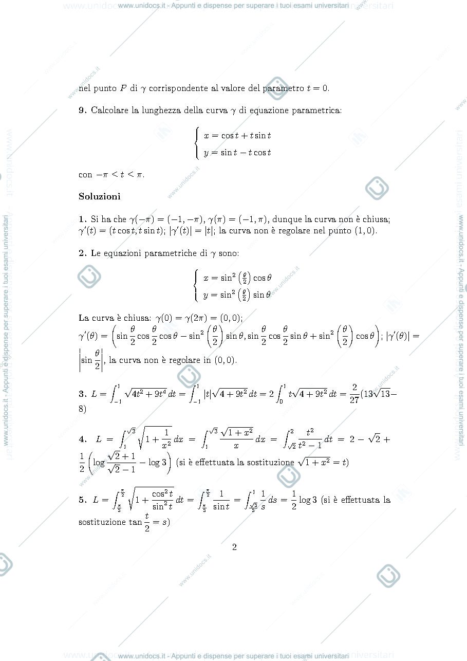 Anteprima pagina 2 — Esercitazioni Analisi II