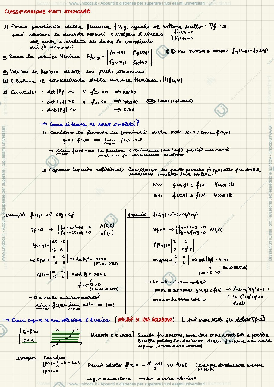 Anteprima pagina 1 — Analisi 2-Esercizi tipo