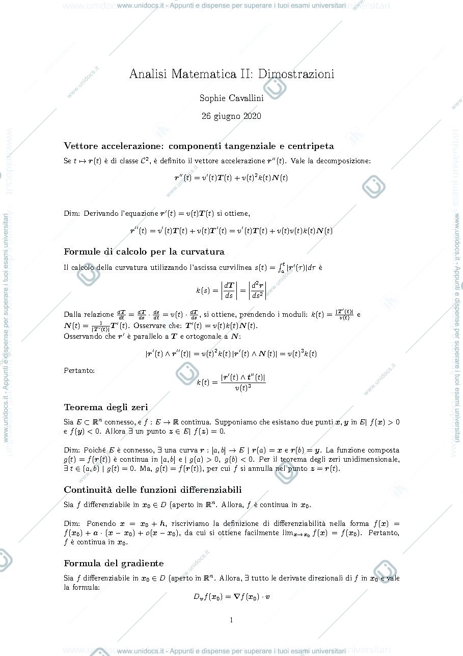 Anteprima pagina 1 — Teoremi e Dimostrazioni