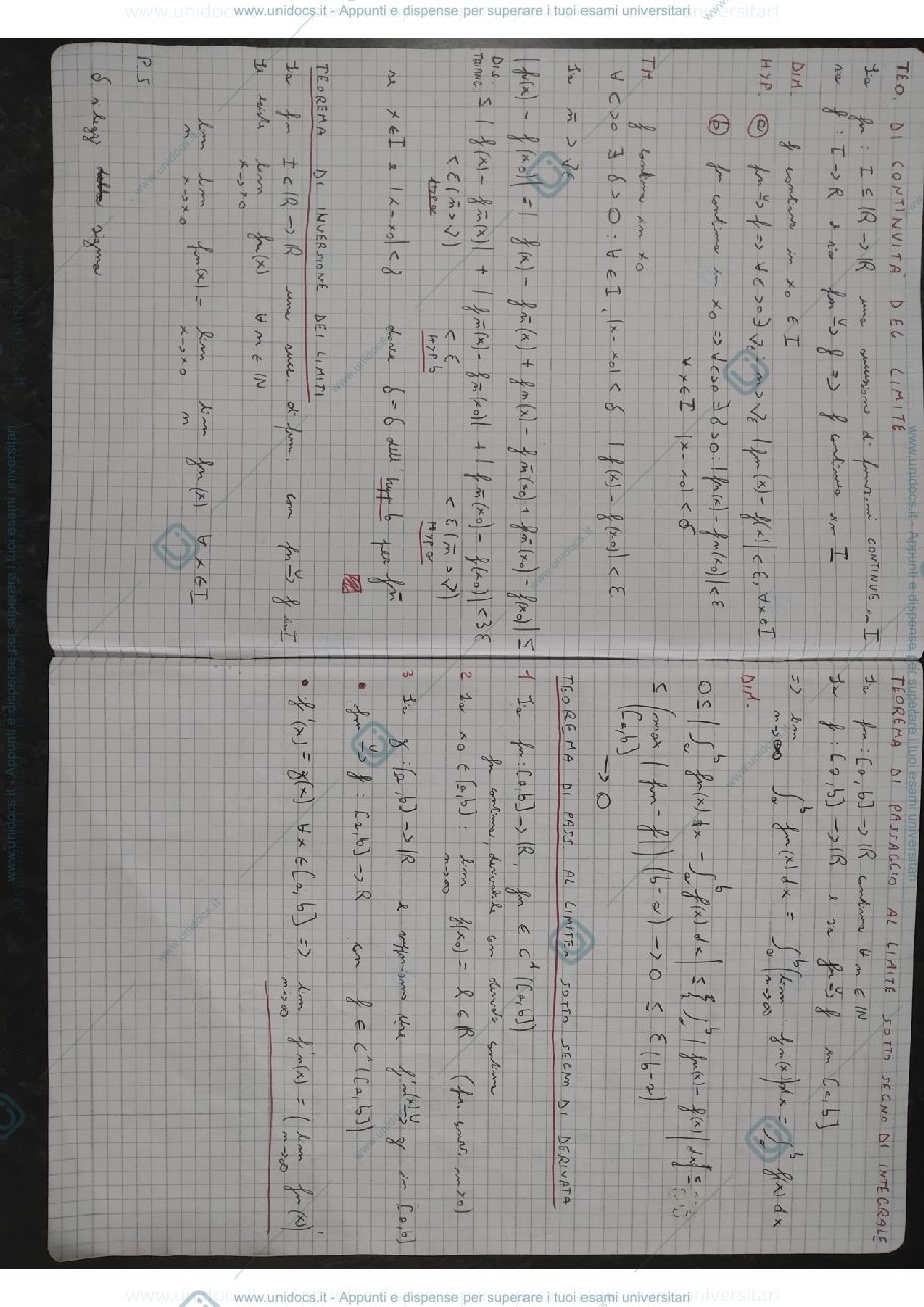 Anteprima pagina 2 — Dimostrazioni di analisi 2 del professore Fernando farroni