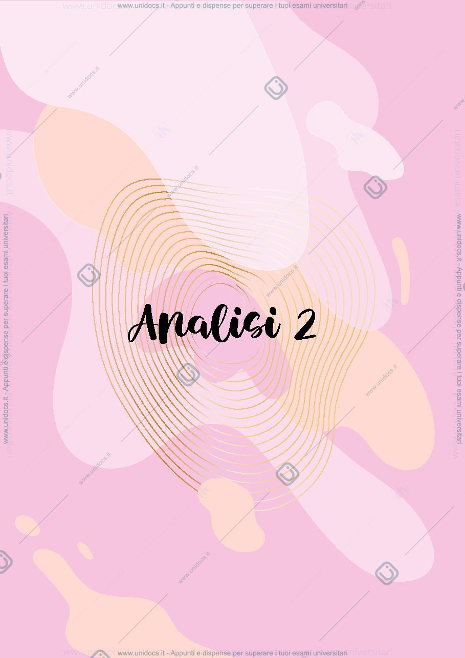 Anteprima pagina 1 — Analisi II 