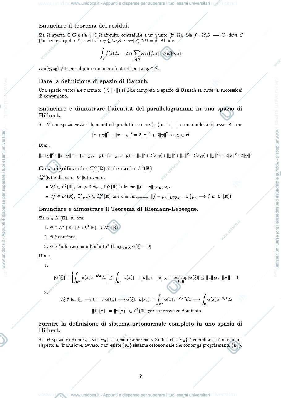 Anteprima pagina 2 — Domande di teoria