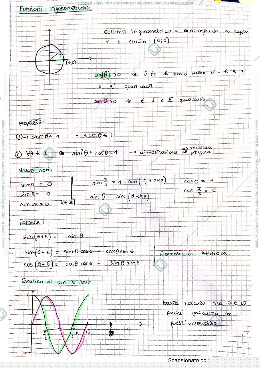 Anteprima pagina 1 — Funzioni Trigonometriche