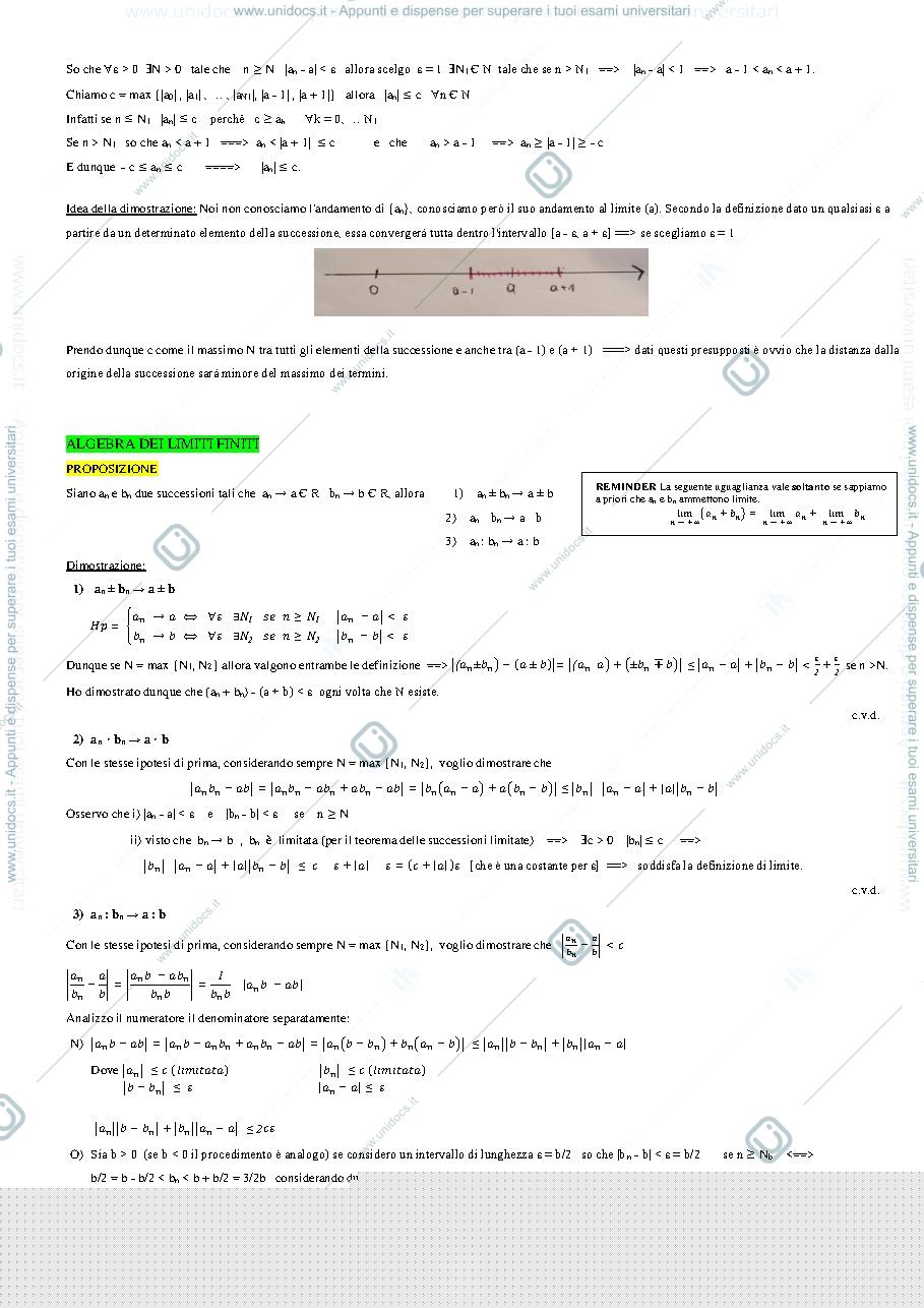 Anteprima pagina 2 — Successioni Numeriche