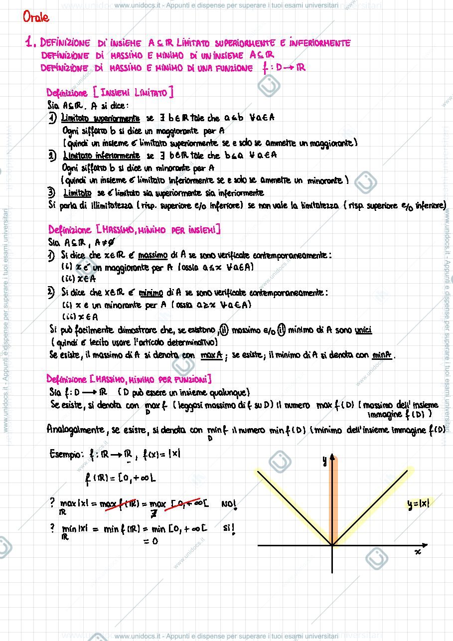 Anteprima pagina 1 — Domande orale analisi
