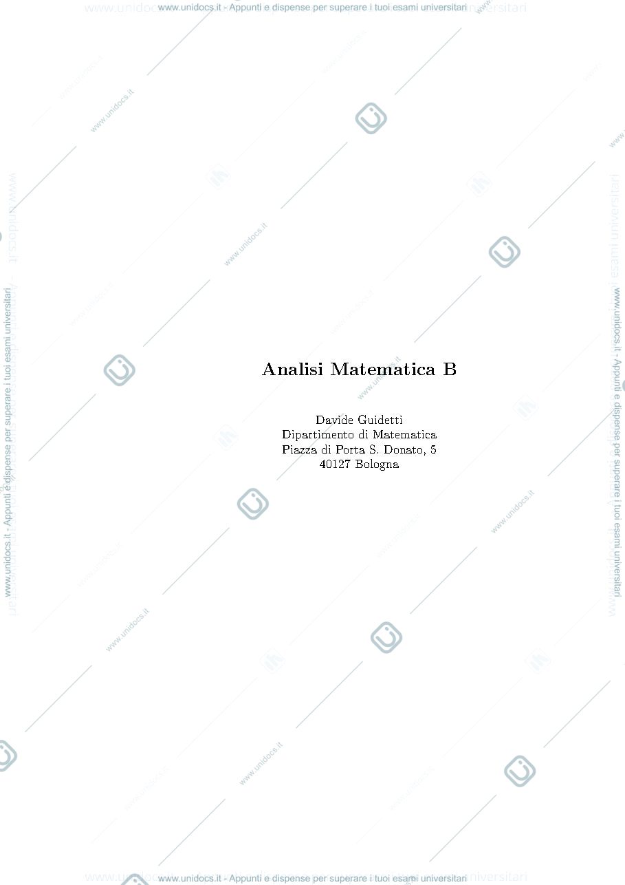 Anteprima pagina 1 — Dispensa Analisi 2 - Guidetti